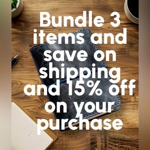 Bundle 3 items & save on shipping & 15% off your purchase